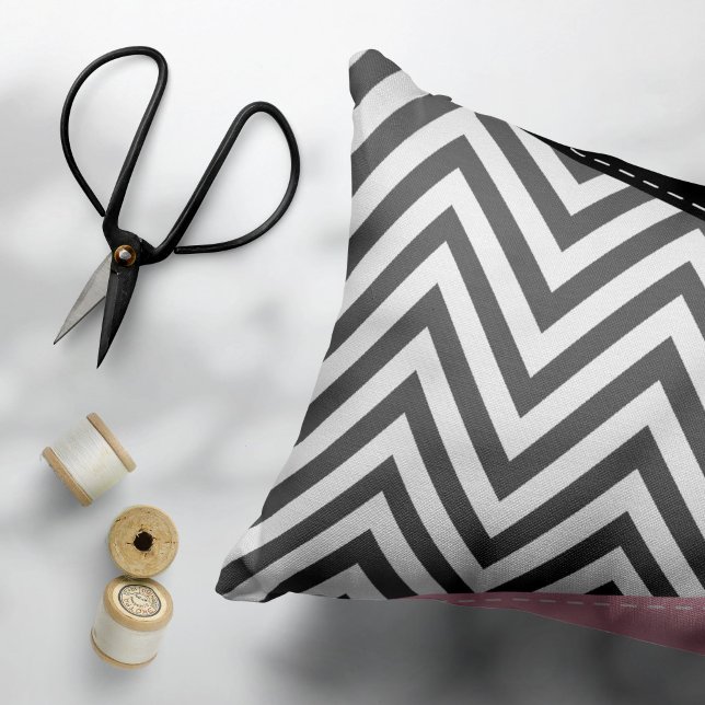 Grey Zigzag, Grey Chevron, Zigzag Pattern, Pink Pillowcase (Creator Uploaded)