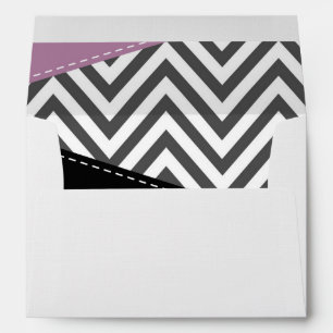 Grey Zigzag, Grey Chevron, Zigzag Pattern, Purple Envelope