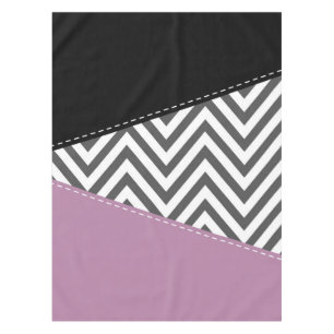 Grey Zigzag, Grey Chevron, Zigzag Pattern, Purple Tablecloth