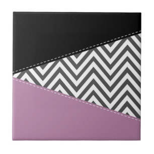 Grey Zigzag, Grey Chevron, Zigzag Pattern, Purple Tile