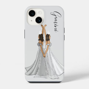 Grey Zodiac Gemini Goddess Custom iPhone 14 Case
