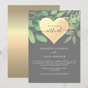 Grey Zoom Wedding Invitation