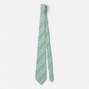 Greyed Jade Diagonal Stripes Formal Tie