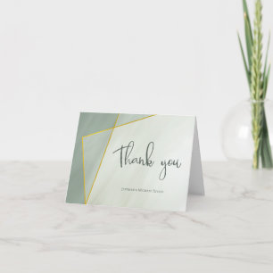 greyed jade geometric typography wedding card