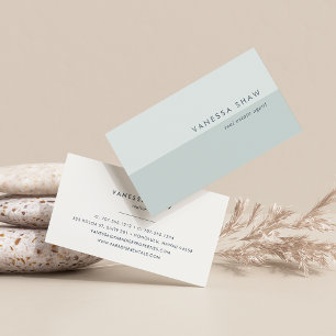Greyed Jade Modern Colorblock Business Card