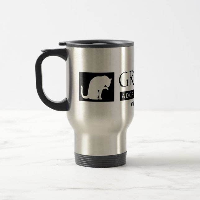 Greyfoot Cat Rescue Logo Travel Mug (Left)