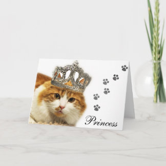 Greyfoot Cat Rescue Orange/White Princess Card