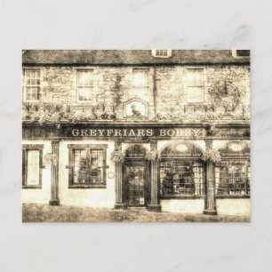 Greyfriars Bobby Pub Edinburgh Vintage Postcard