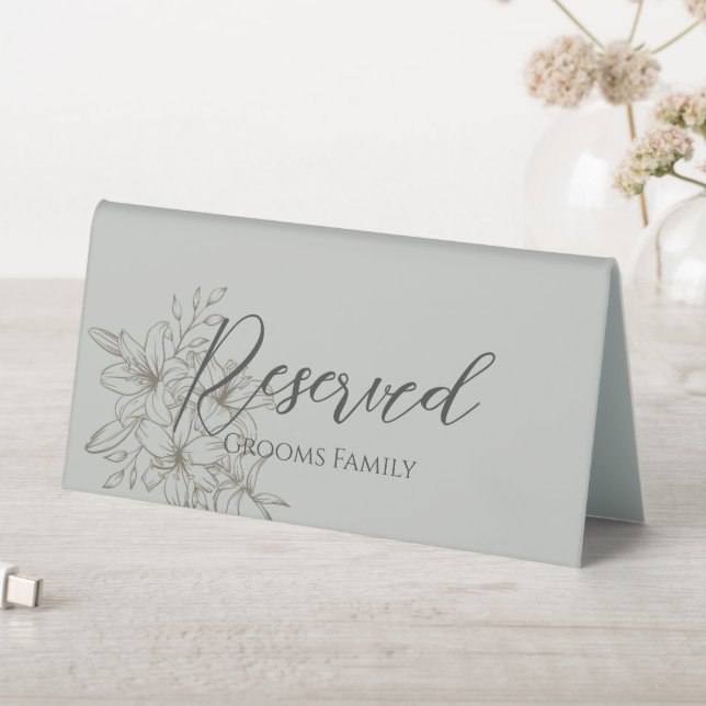  GreyGarden  Reserved Table Tent Sign (In SItu (Table))