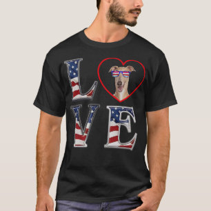 Greyhound 4th of July Memorial Day Veterans Dog Mo T-Shirt