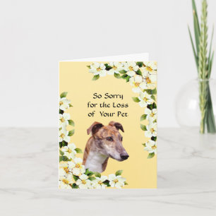 Greyhound and Dogwood - Sympathy Card