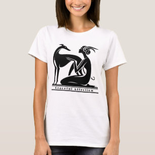 Greyhound And Woman Art Deco Style T-Shirt
