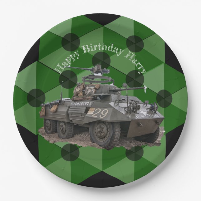Greyhound APC Paper Plate (Front)