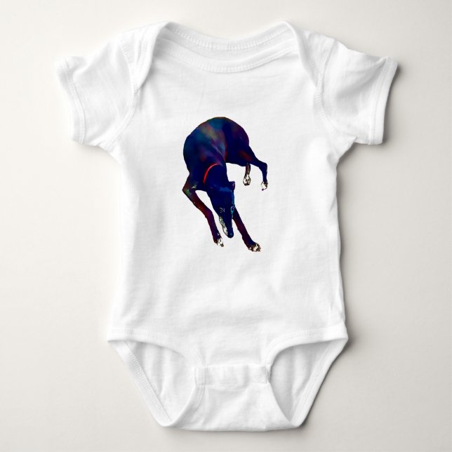 Greyhound Art Baby Bodysuit (Front)