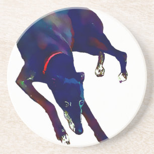 Greyhound Art Coaster