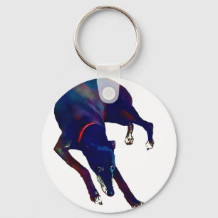 Greyhound Art Key Ring