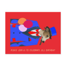 Greyhound Birthday Invitation Card Design