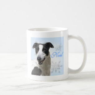 Greyhound Black & White Noel2 Coffee Mug