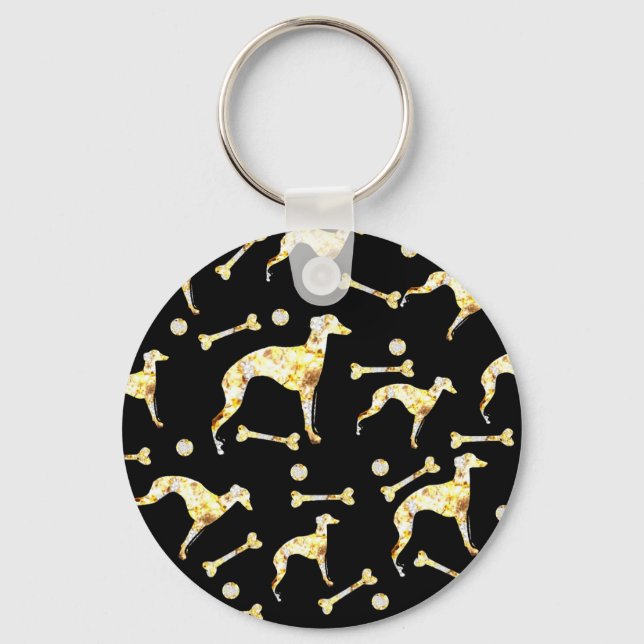 GREYHOUND BLING KEY RING (Front)