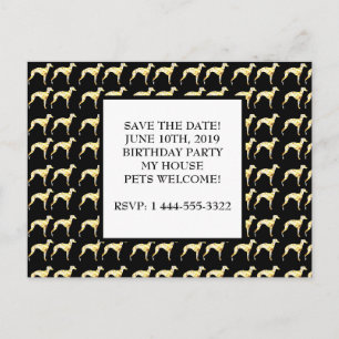 GREYHOUND BLING POSTCARD