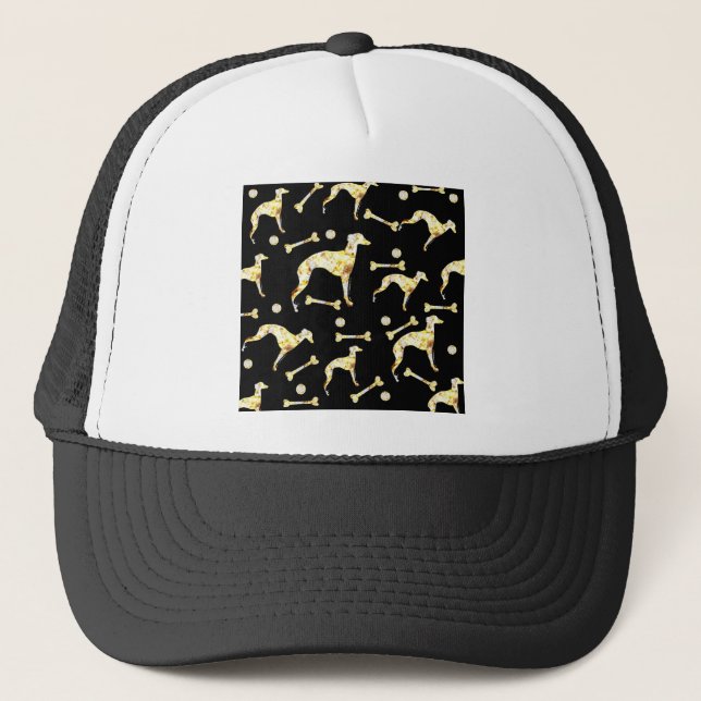 GREYHOUND BLING TRUCKER HAT (Front)