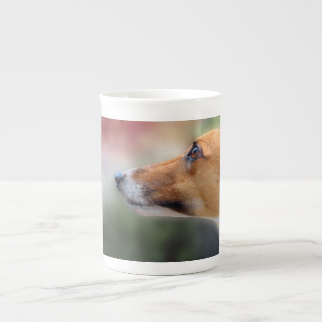 Greyhound bone china mug 1 (Front)