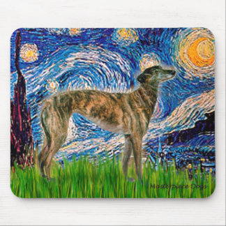 Greyhound (br2) - Starry Night Mouse Mat