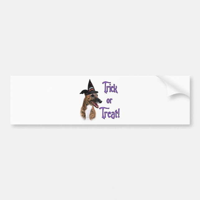 Greyhound (brindle) Trick Bumper Sticker (Front)