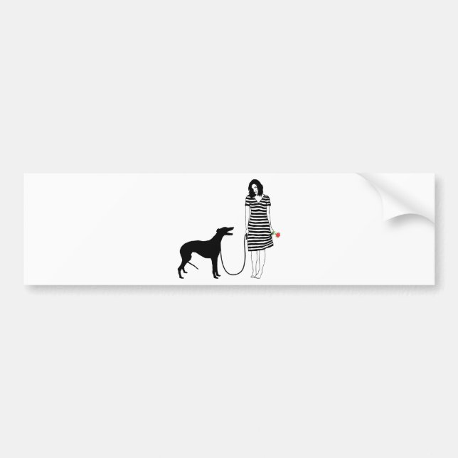 Greyhound Bumper Sticker (Front)