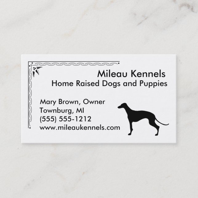 Greyhound Business Card (Front)