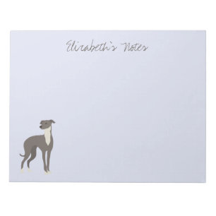 Greyhound Cartoon Dog Personalised Notepad