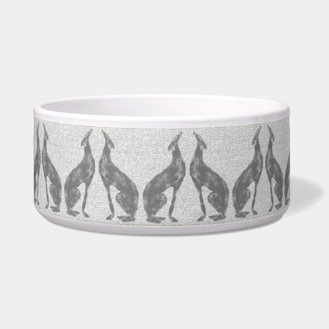 Greyhound Ceramic Pet Bowl (Front)