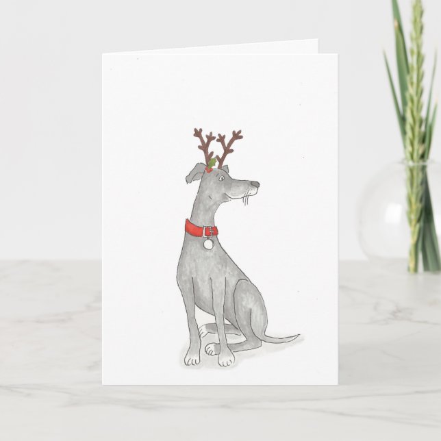 Greyhound Christmas card (Front)