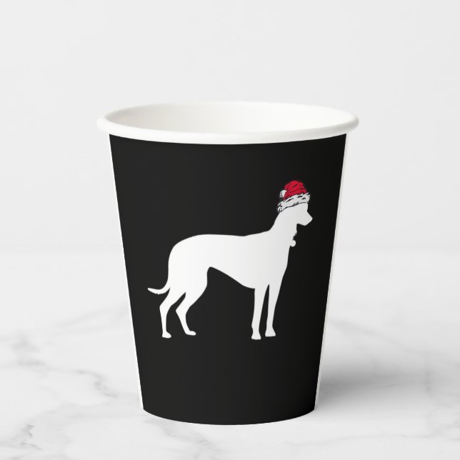Greyhound Christmas Essential T-Shirt Paper Cups (Front)