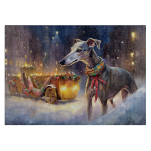 Greyhound Christmas Festive Season  Cutting Board