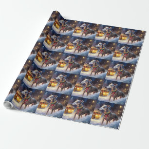 Greyhound Christmas Festive Season  Wrapping Paper