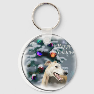 Greyhound Christmas Gifts Key Ring