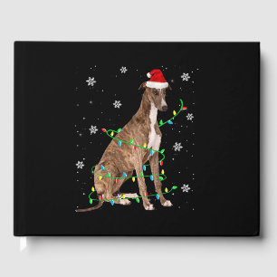 greyhound christmas light cute santa greyhound guest book