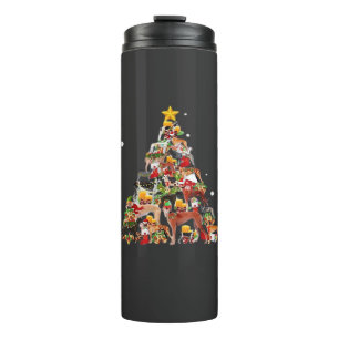 Greyhound Christmas Tree Lights Funny Dog Xmas Gif Thermal Tumbler