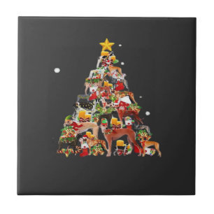 Greyhound Christmas Tree Lights Funny Dog Xmas Gif Tile