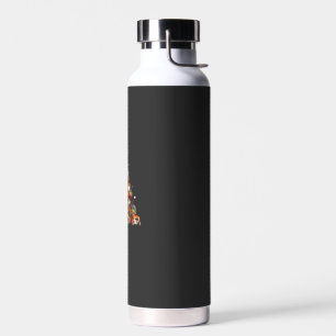 Greyhound Christmas Tree Lights Funny Dog Xmas Gif Water Bottle