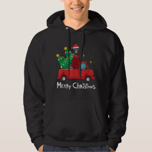Greyhound Christmas Truck Tree Mum Dad Xmas Dog Hoodie