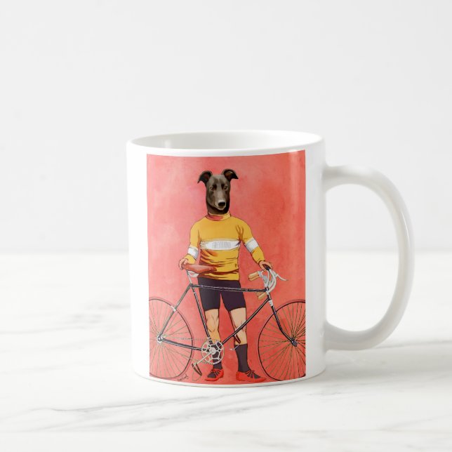Greyhound Cyclist 2 Coffee Mug (Right)