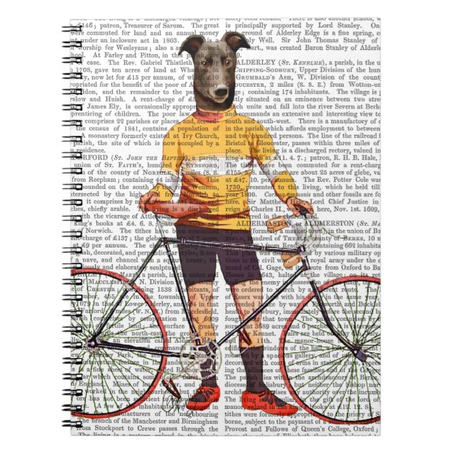 Greyhound Cyclist Notebook (Front)
