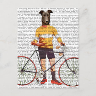 Greyhound Cyclist Postcard