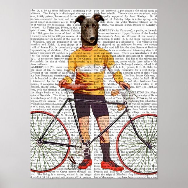 Greyhound Cyclist Poster (Front)