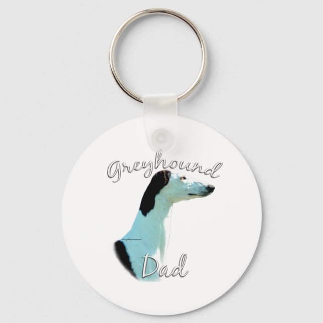 Greyhound Dad 2 Key Ring (Front)