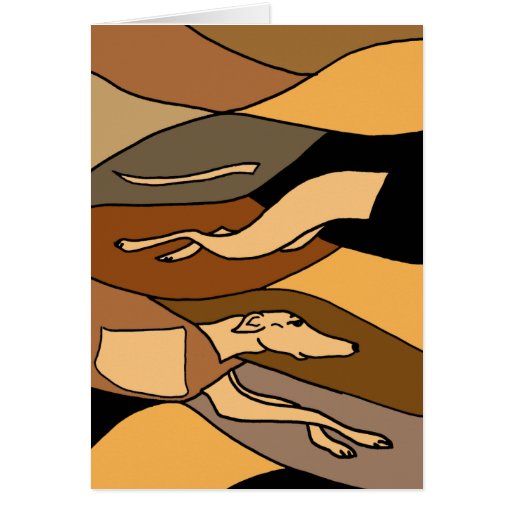 Image of Greyhound Dog Abstract Art Design