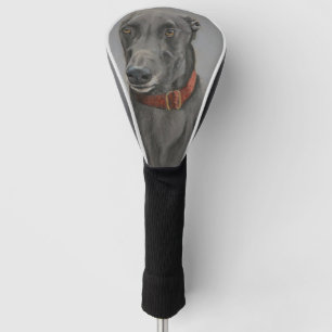 Greyhound Dog Art Golf Driver Cover