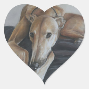 Greyhound Dog Art Sticker
